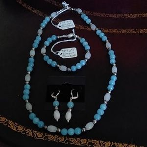 Necklace, Bracelet and Earrings Set.